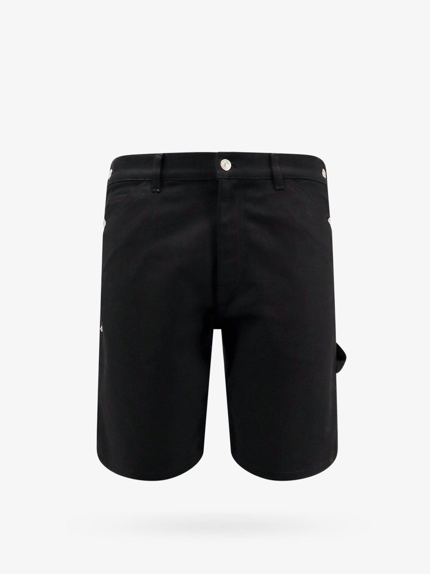 Stretch cotton bermuda shorts with embroidered logo