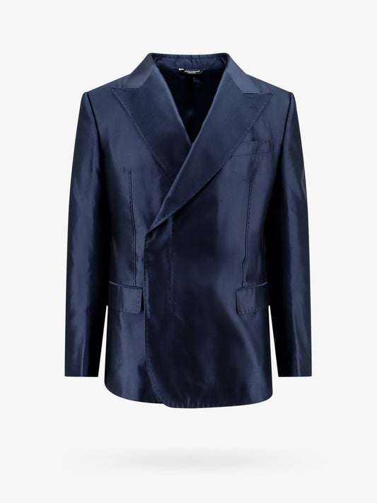 Satin blazer with peak lapel