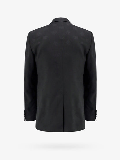 Wool blazer with all-over monogram thumbnail