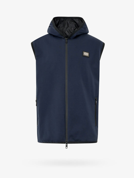 Sleeveless jacket with hood