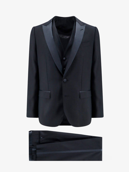 Virgin wool blend tuxedo with gilet and satin profiles thumbnail