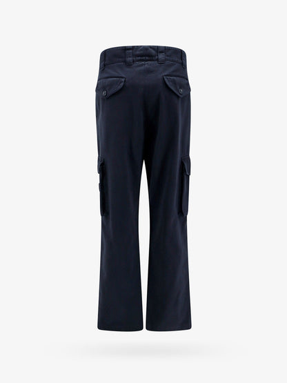 Cotton cargo trouser with metal logo patch thumbnail