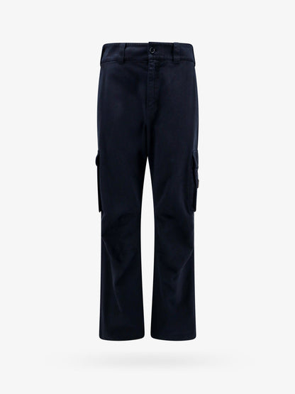 Cotton cargo trouser with metal logo patch thumbnail