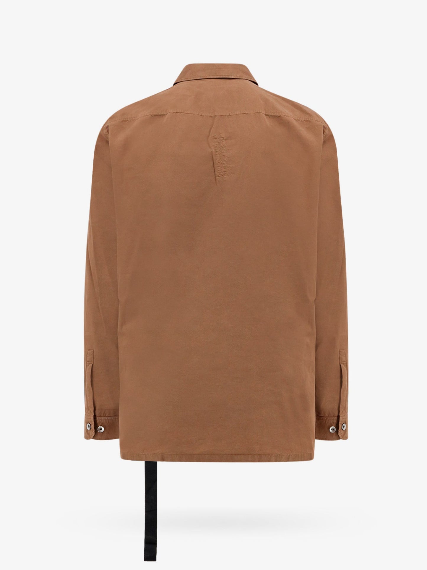 Organic cotton shirt with iconic logoed ribbon