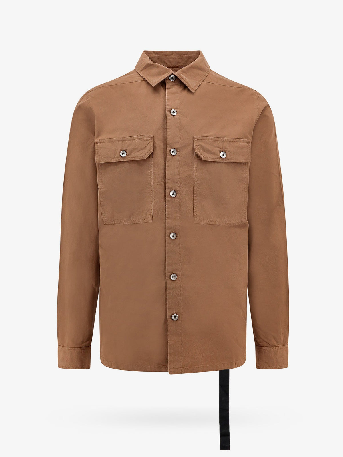 Organic cotton shirt iconic logoed ribbon