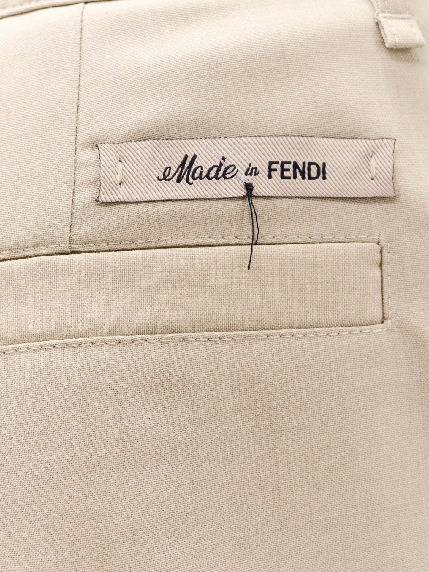 Wool shorts with 'made in fendi' label