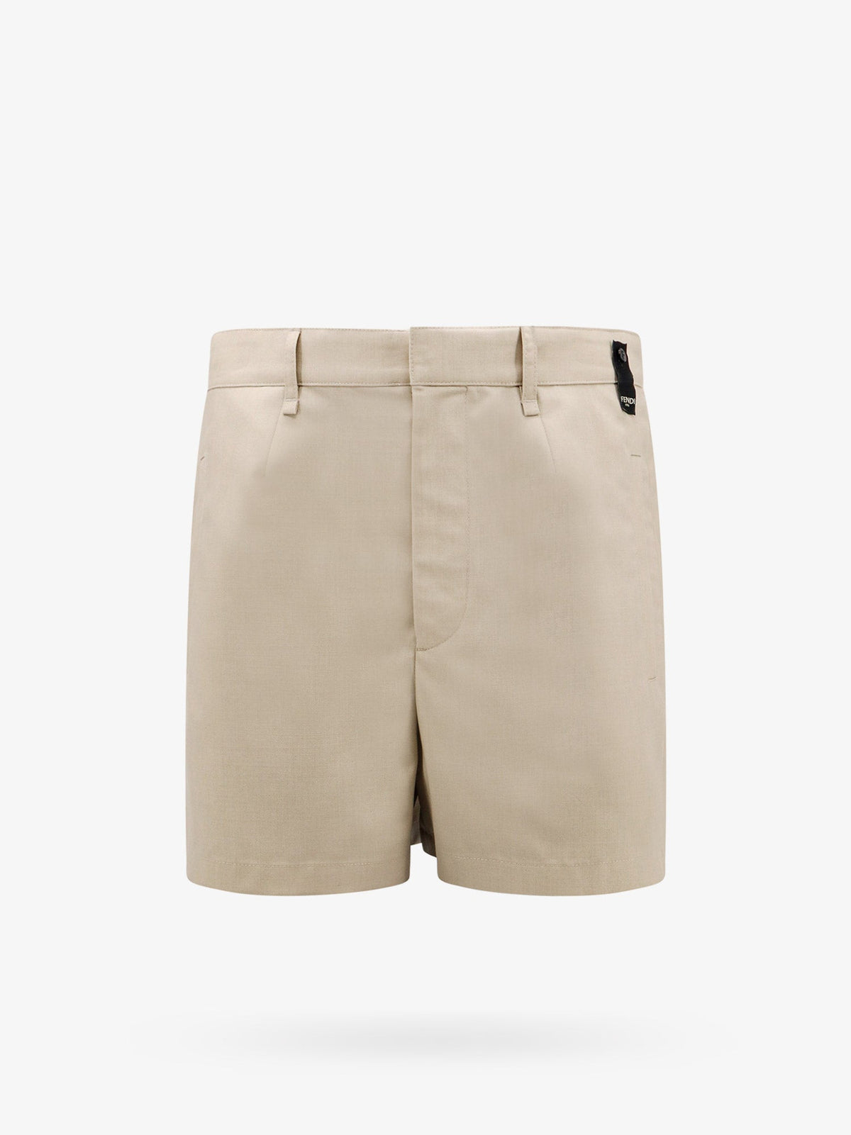 Wool shorts with 'Made in Fendi' label