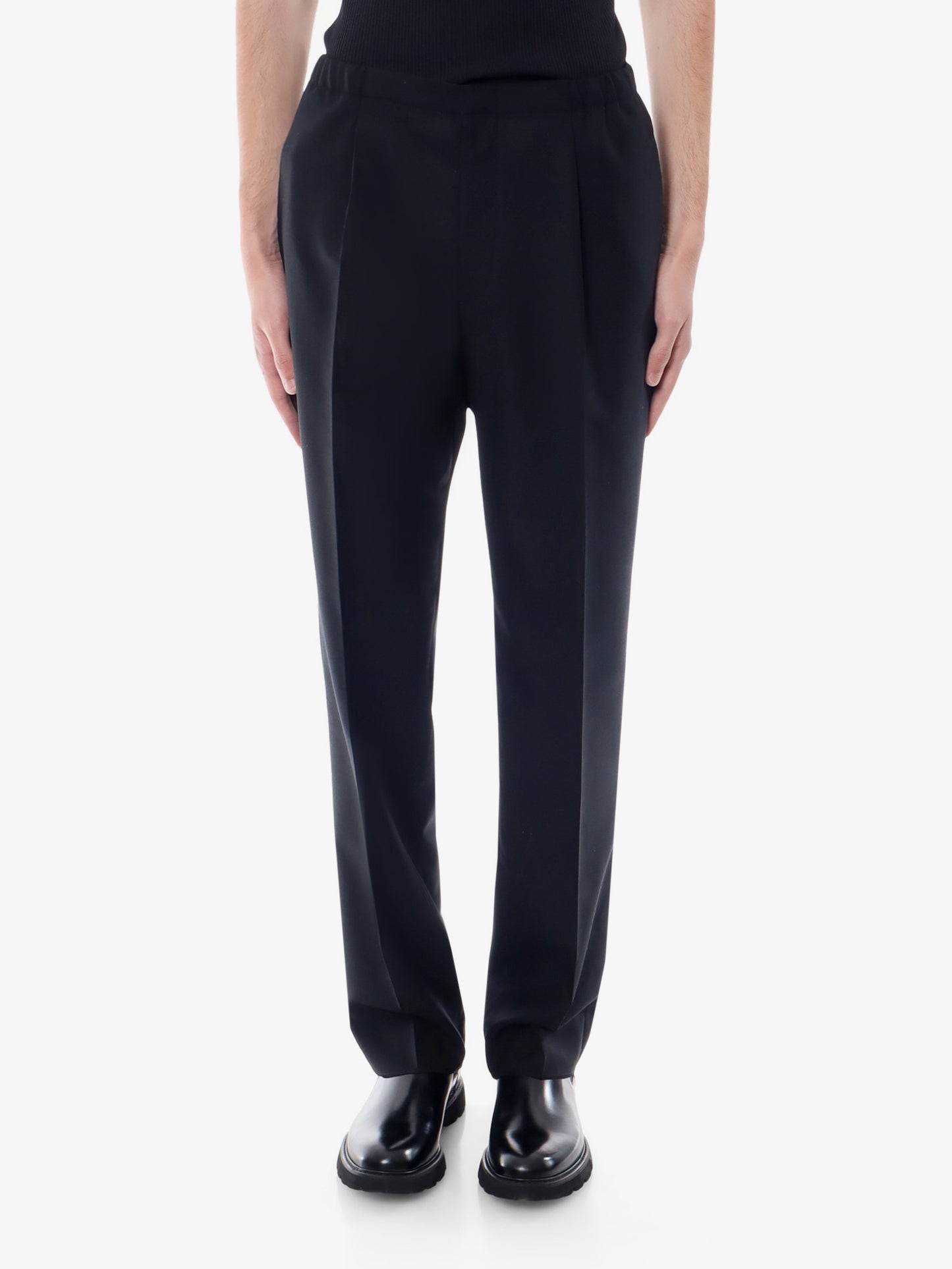Wool trouser with 'made in fendi' label