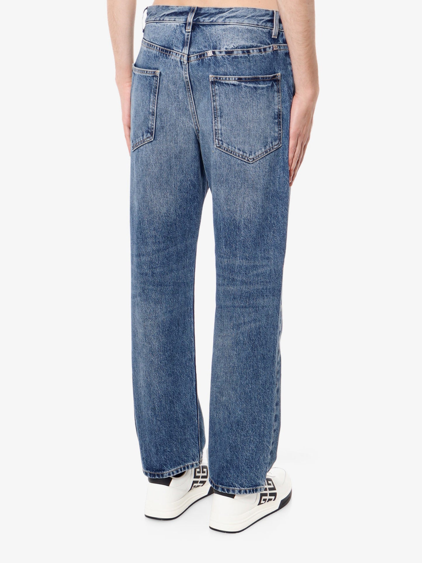 Denim jeans with metal 4g detail
