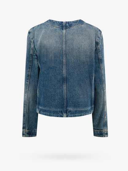 Denim jacket with metal 4g chain thumbnail