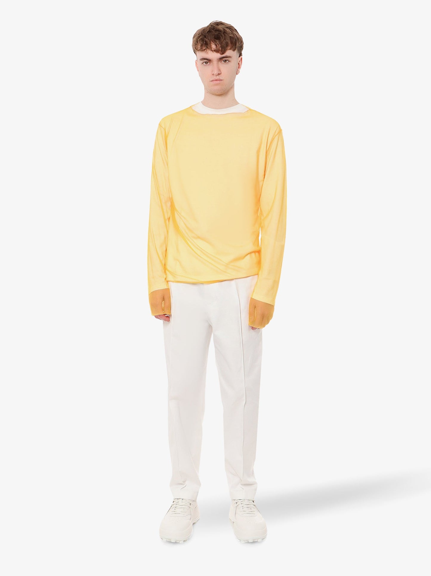 Cotton t-shirt + voile t-shirt