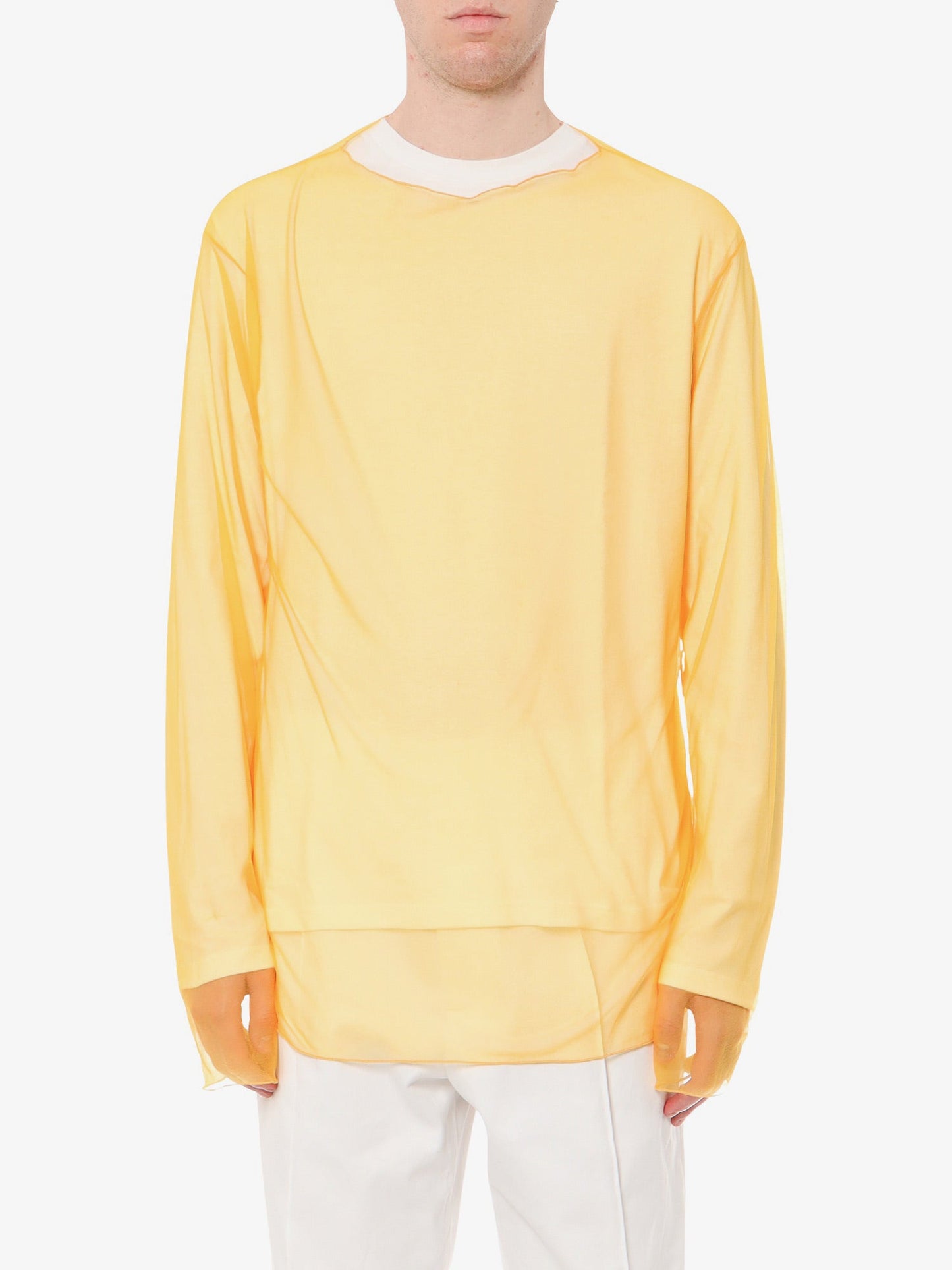 Cotton t-shirt + voile t-shirt