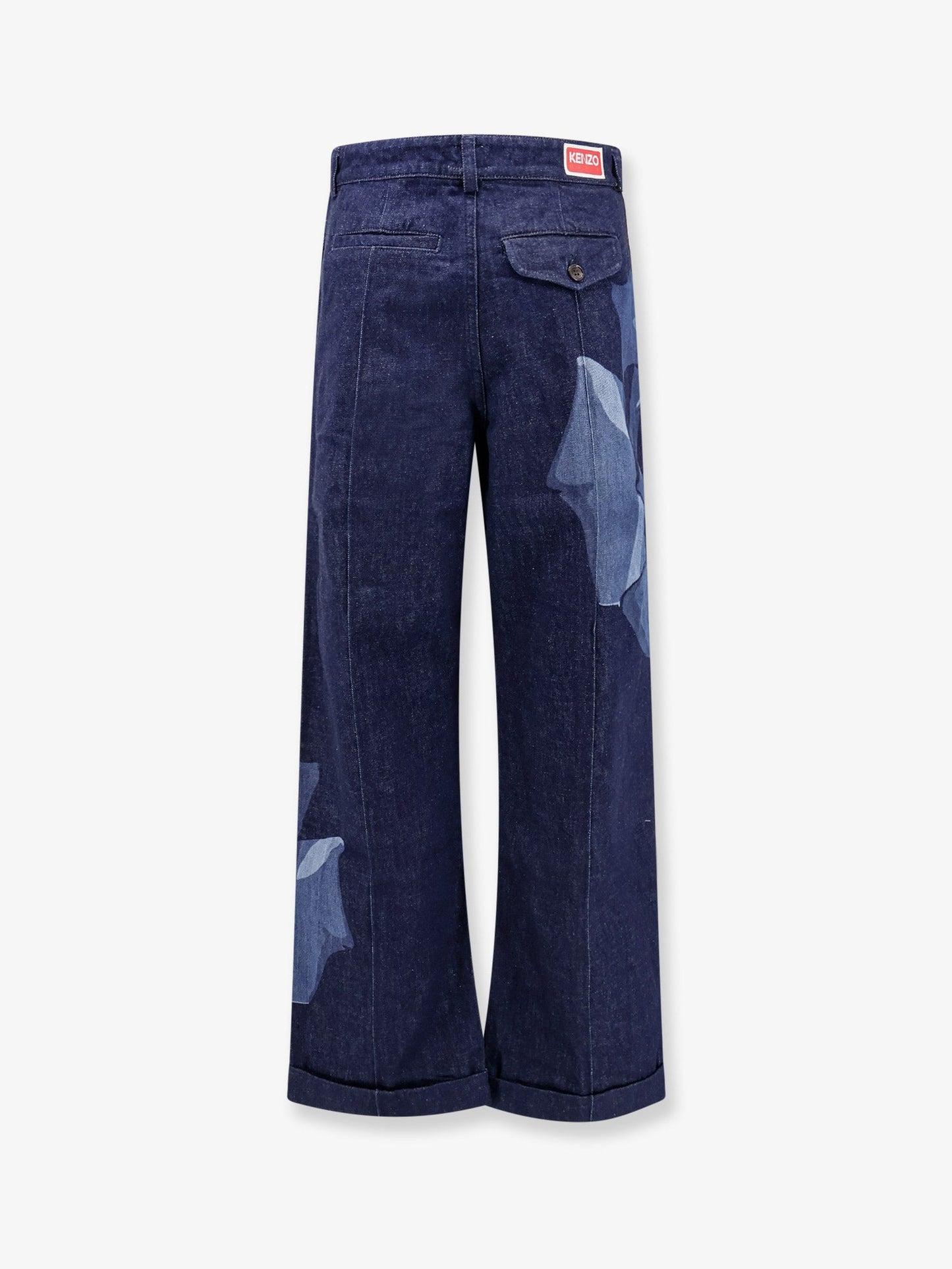 Tailored jeans with kenzo rose print