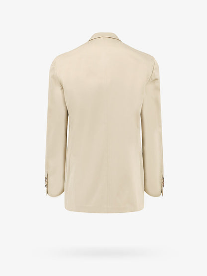 Stretch cotton suit with iconic brooch thumbnail