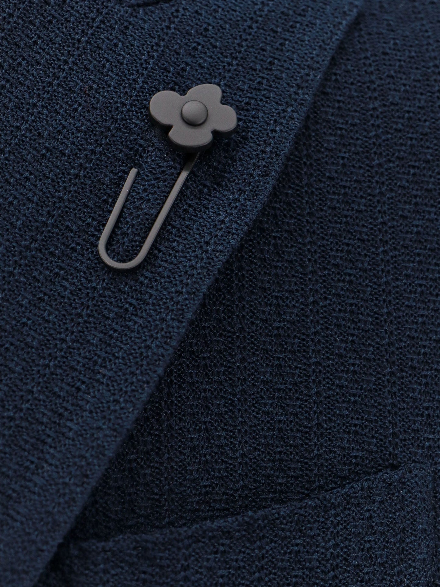 Cotton blazer with iconic brooch