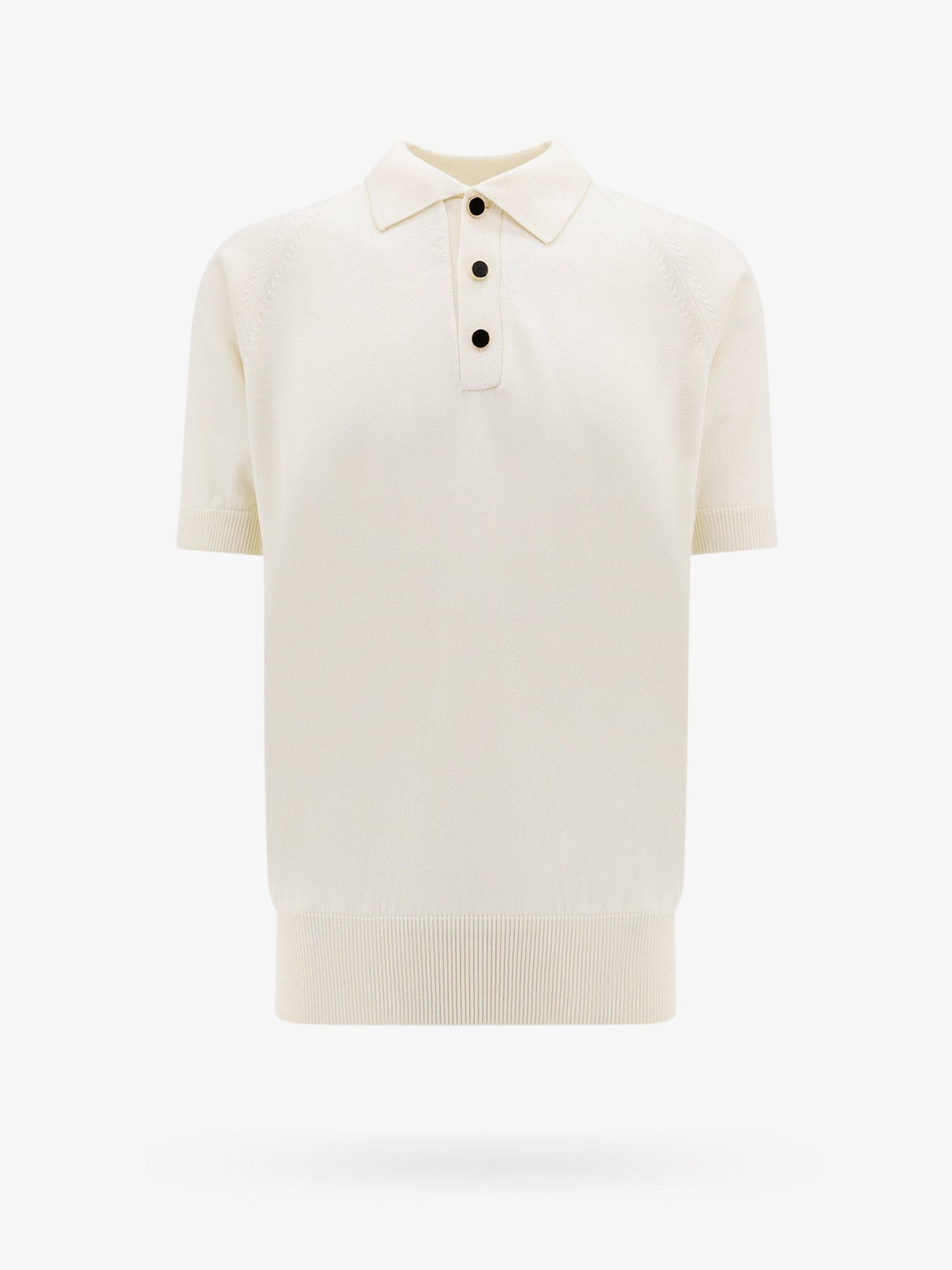 Cotton and viscose polo shirt