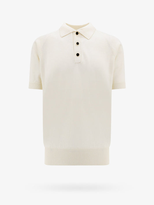Cotton and viscose polo shirt