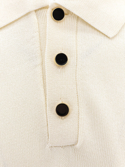 Cotton and viscose polo shirt thumbnail