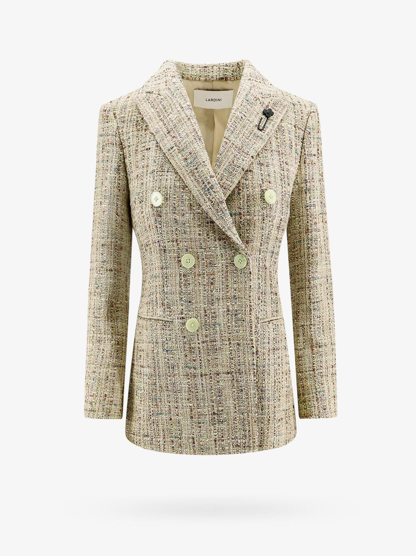 Double-breasted blazer with lurex effect