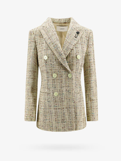 Double-breasted blazer with lurex effect thumbnail