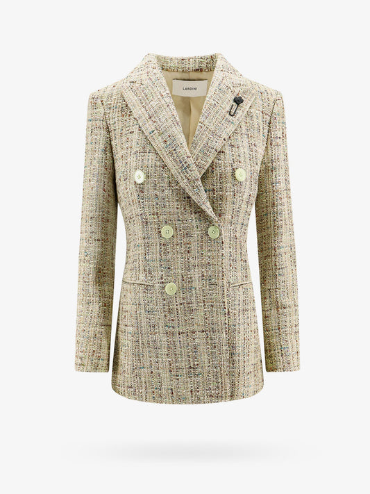 Double-breasted blazer with lurex effect