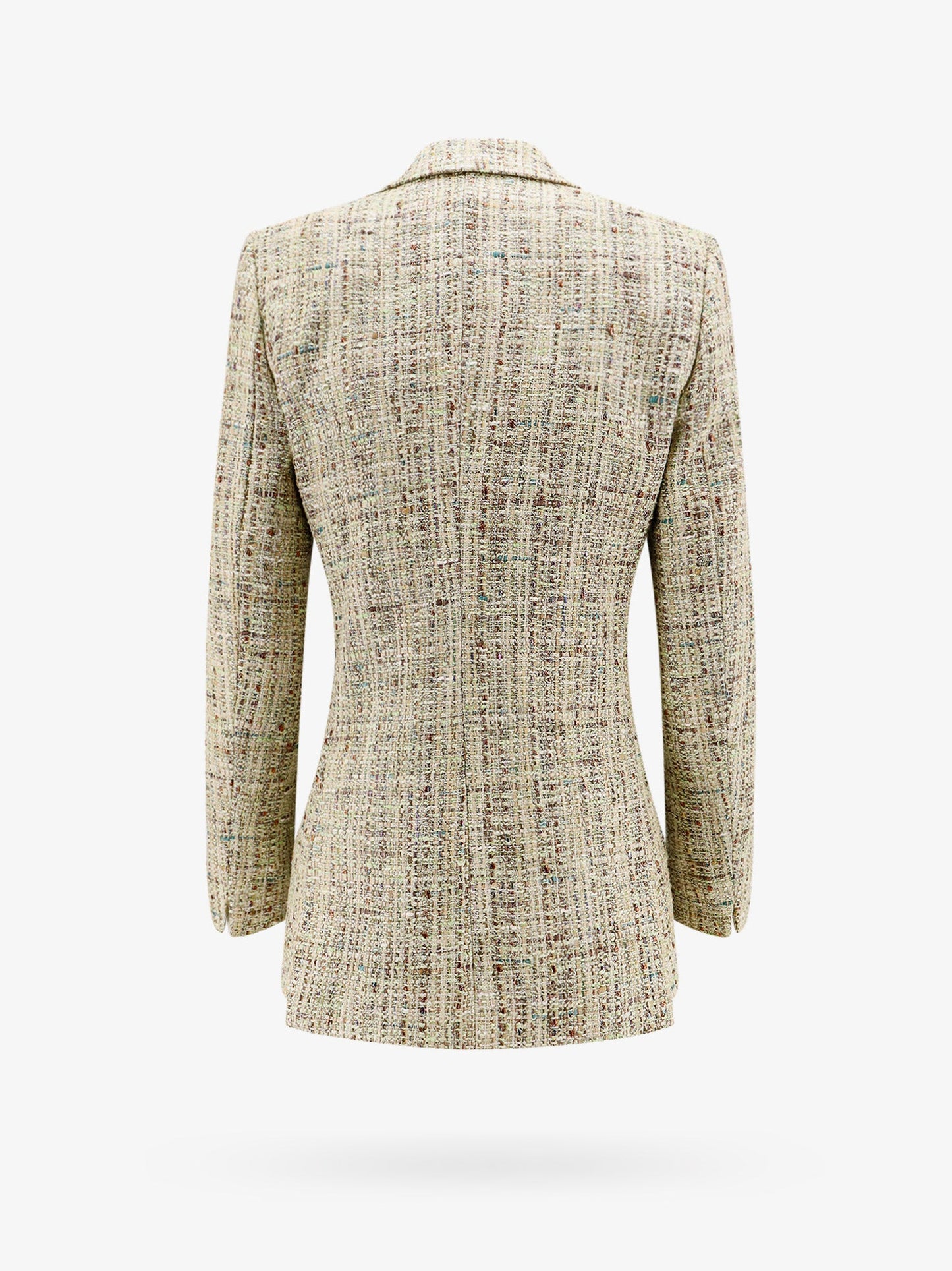 Double-breasted blazer with lurex effect