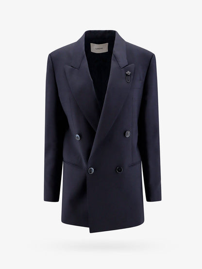 Wool blazer wirth iconic brooch thumbnail