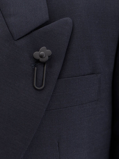 Wool blazer wirth iconic brooch thumbnail