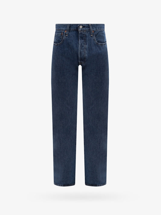 Wide leg cotton jeans