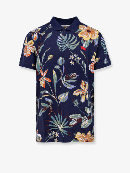 Housemark printed cotton polo shirt thumbnail