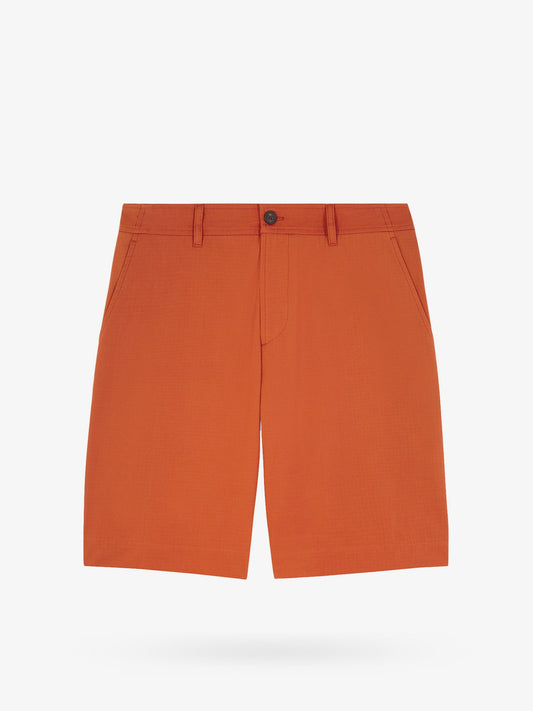 Cotton bermuda shorts with back logoed label