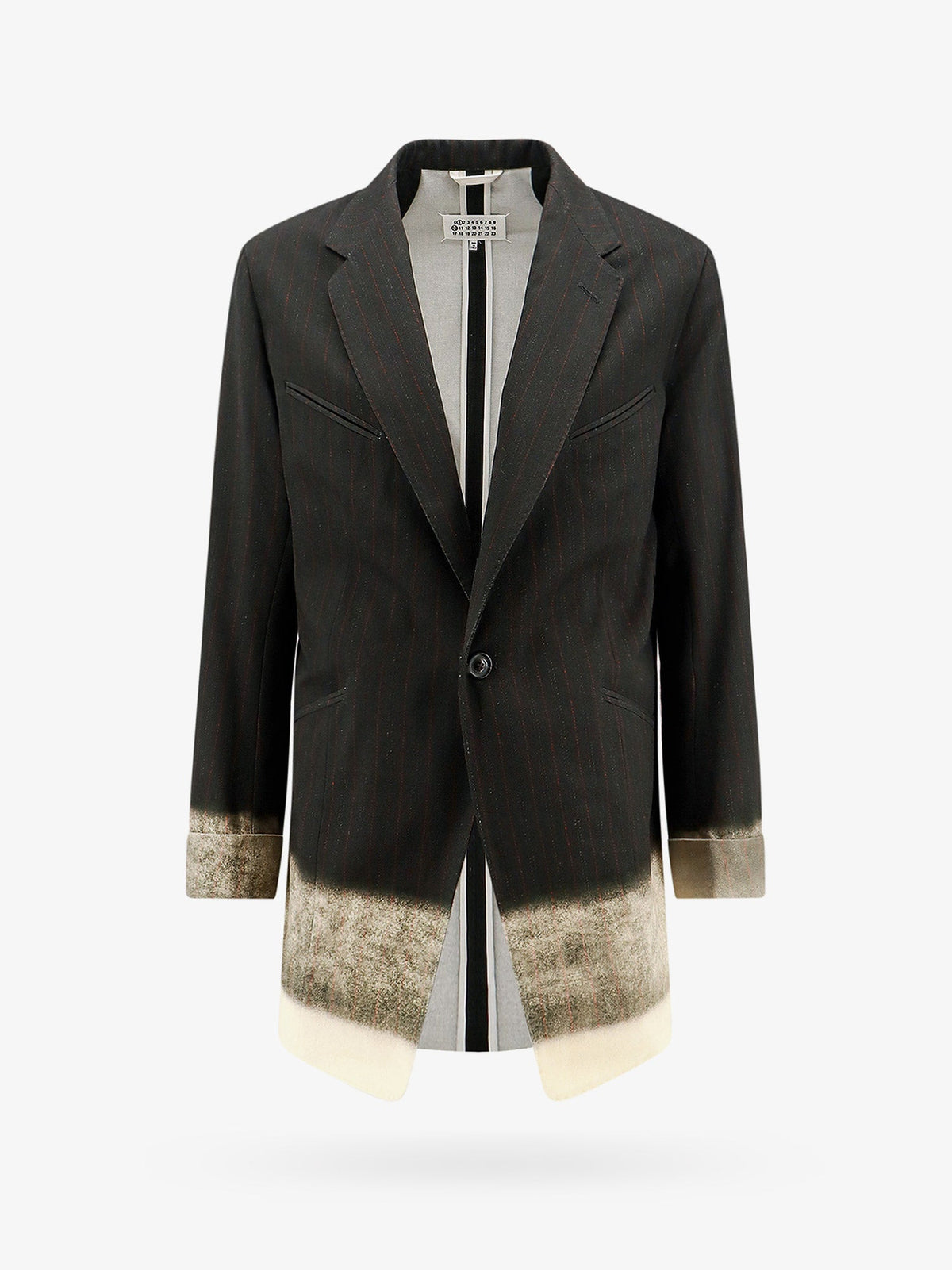 Cotton blazer with pinstriped motif