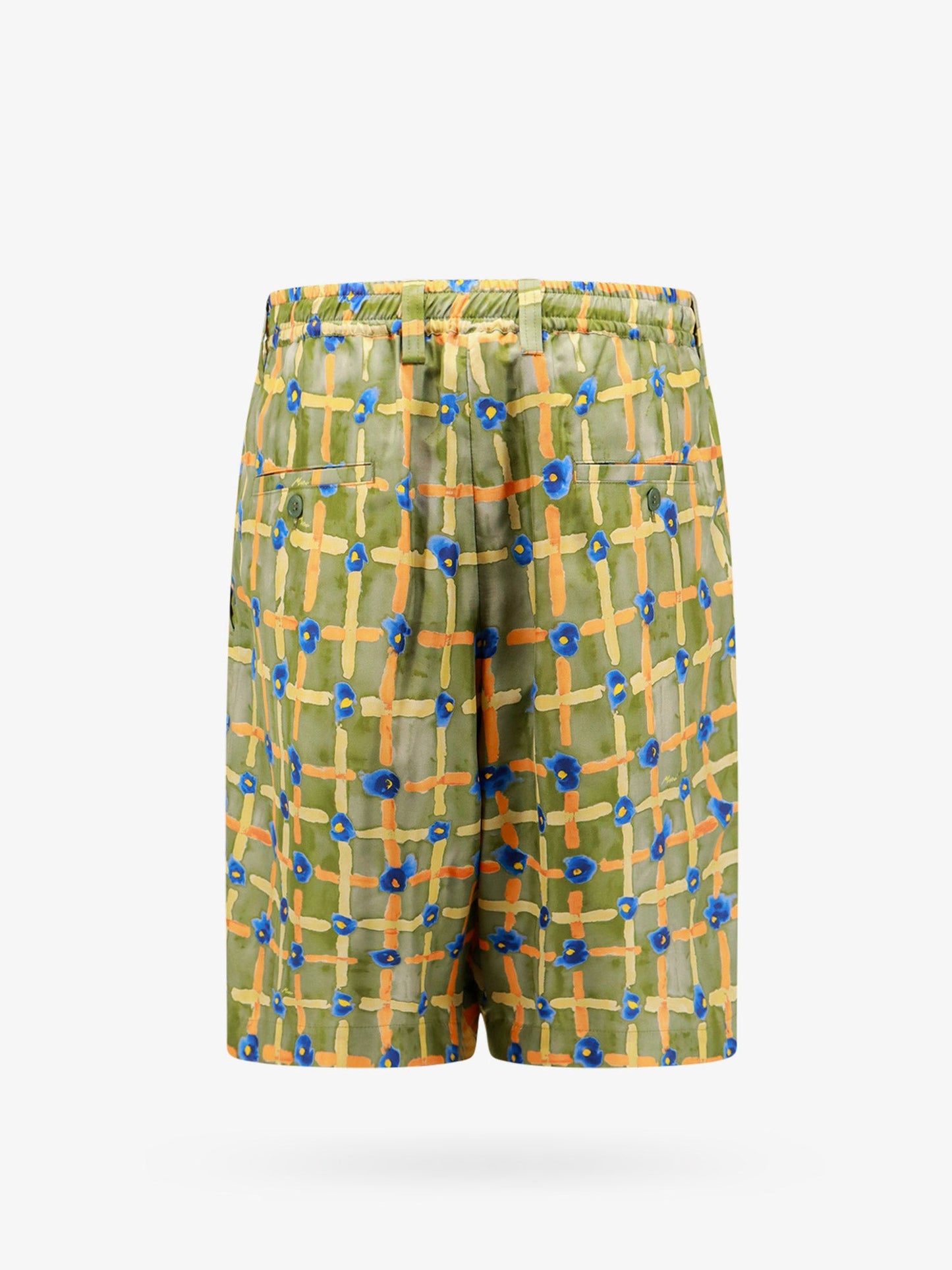 Multicolor silk bermuda shorts
