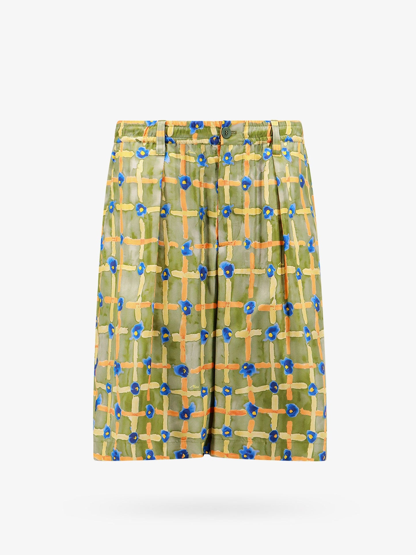 Multicolor silk bermuda shorts