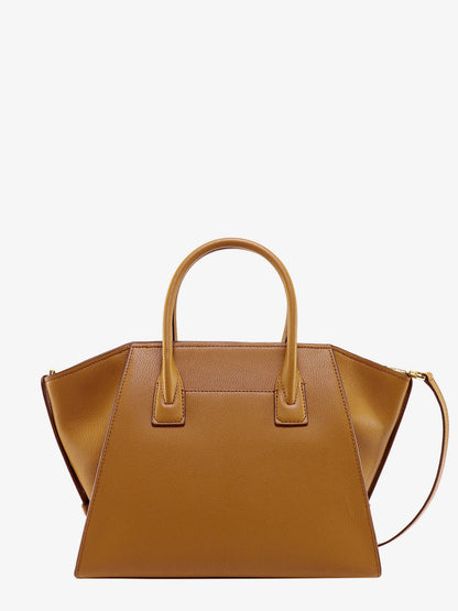 Leather handbag with frontal logo thumbnail