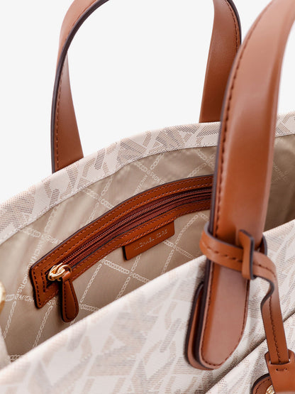 Gigi covered canvas handbag with empire logo print thumbnail