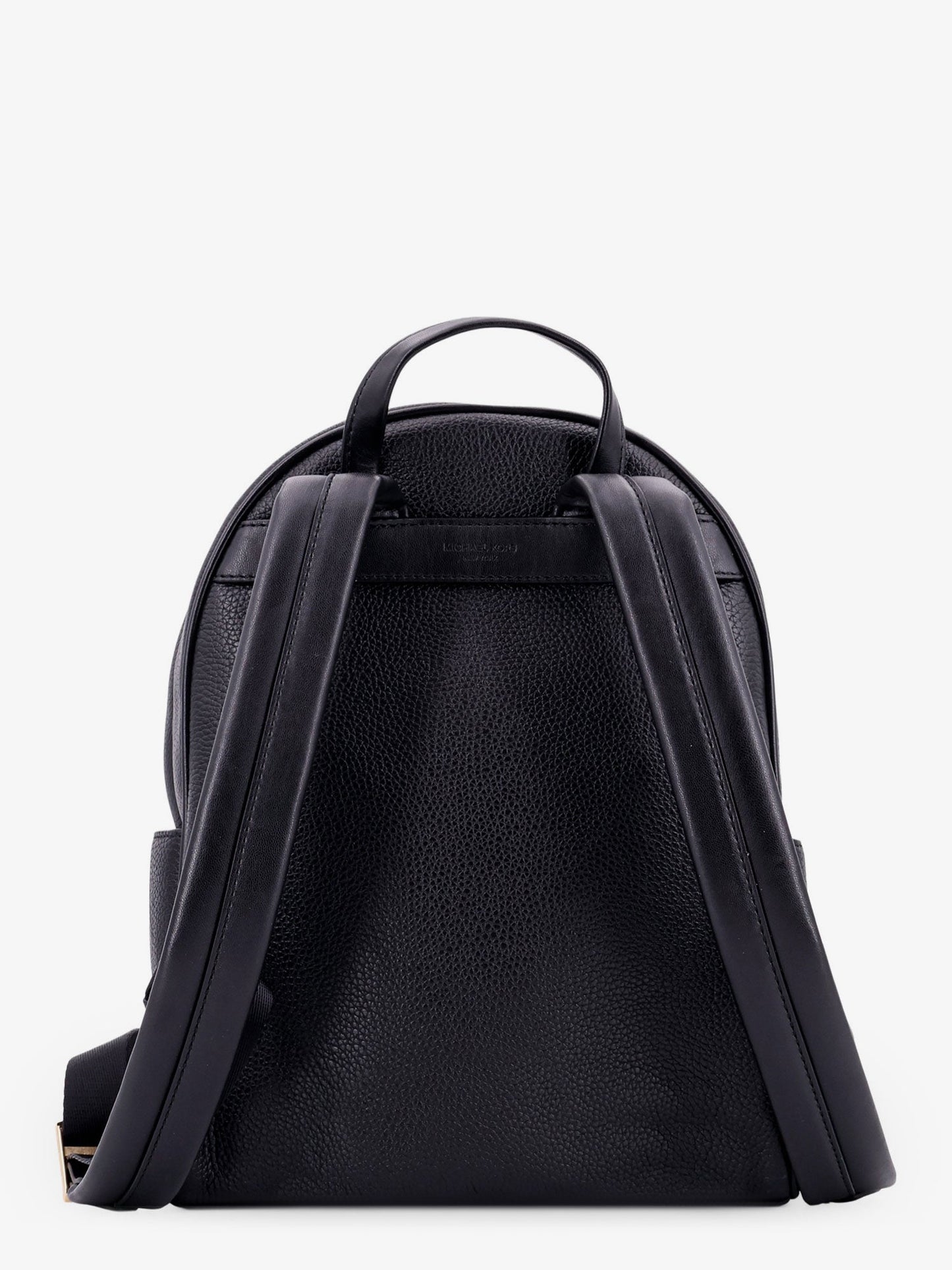 Bex leather backpack with frontal logo patch