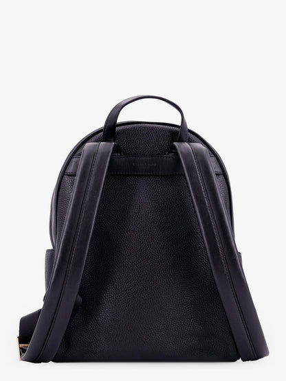 Bex leather backpack with frontal logo patch thumbnail