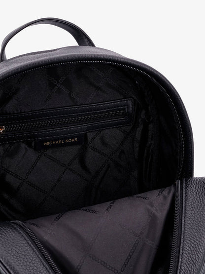 Bex leather backpack with frontal logo patch thumbnail