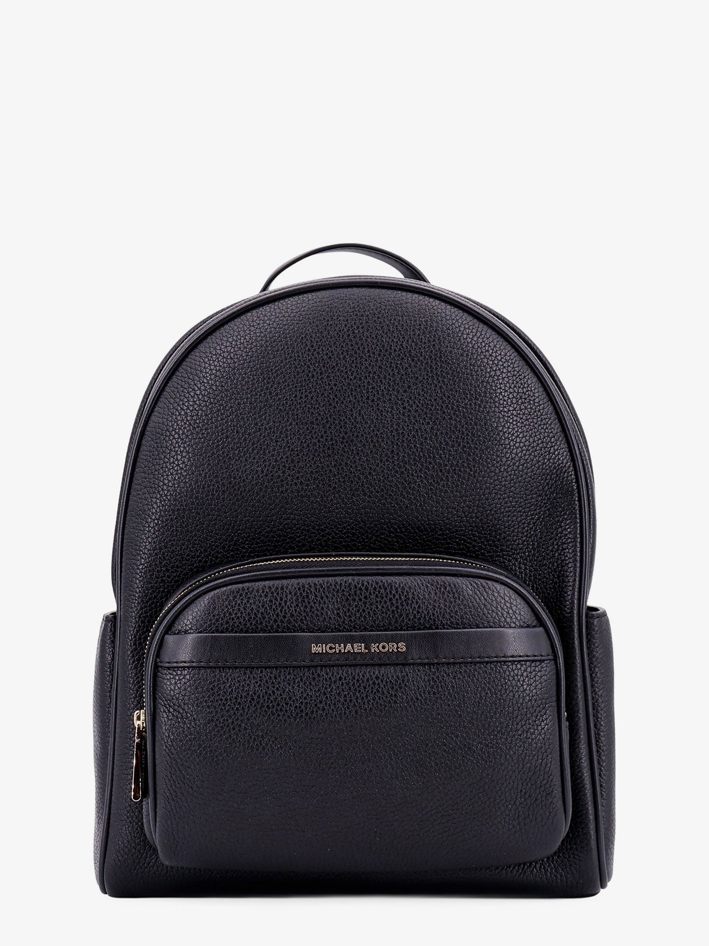 Bex leather backpack with frontal logo patch
