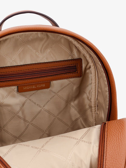 Bex leather backpack with frontal logo patch thumbnail