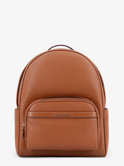 Bex leather backpack with frontal logo patch thumbnail