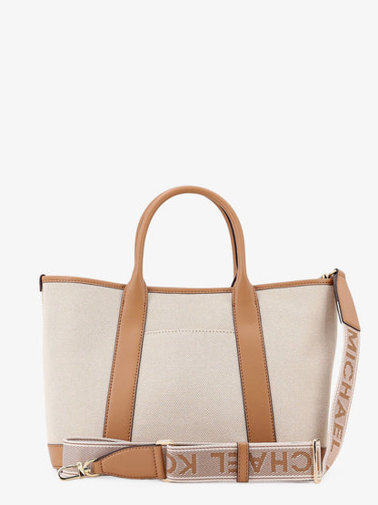 Luisa canvas and leather handbag with frontal monogram thumbnail