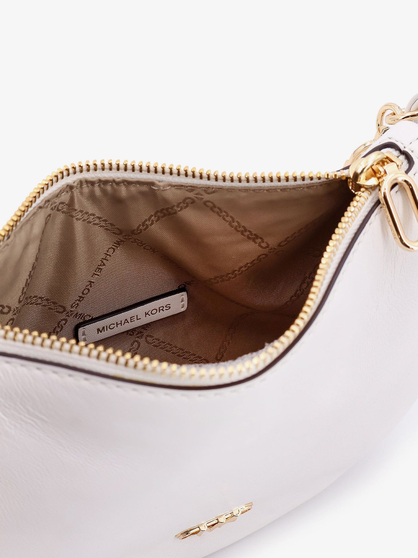 Kendall leather shoulder bag with frontal monogram