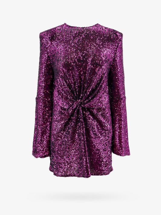 Mini dress with sequins and knot on the front