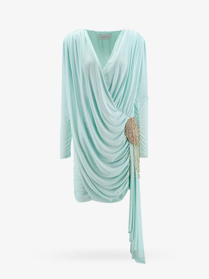 Mini dress with patch and gold metal details thumbnail