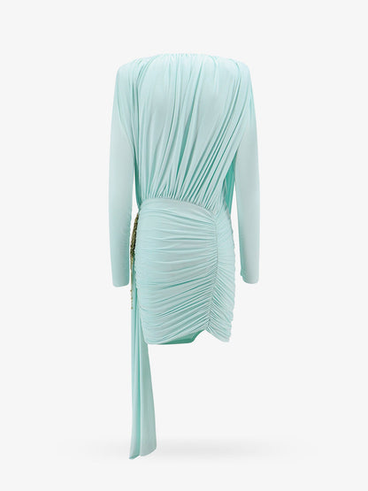 Mini dress with patch and gold metal details thumbnail