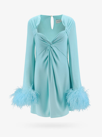 Dress with natural feathers with knot on the front thumbnail