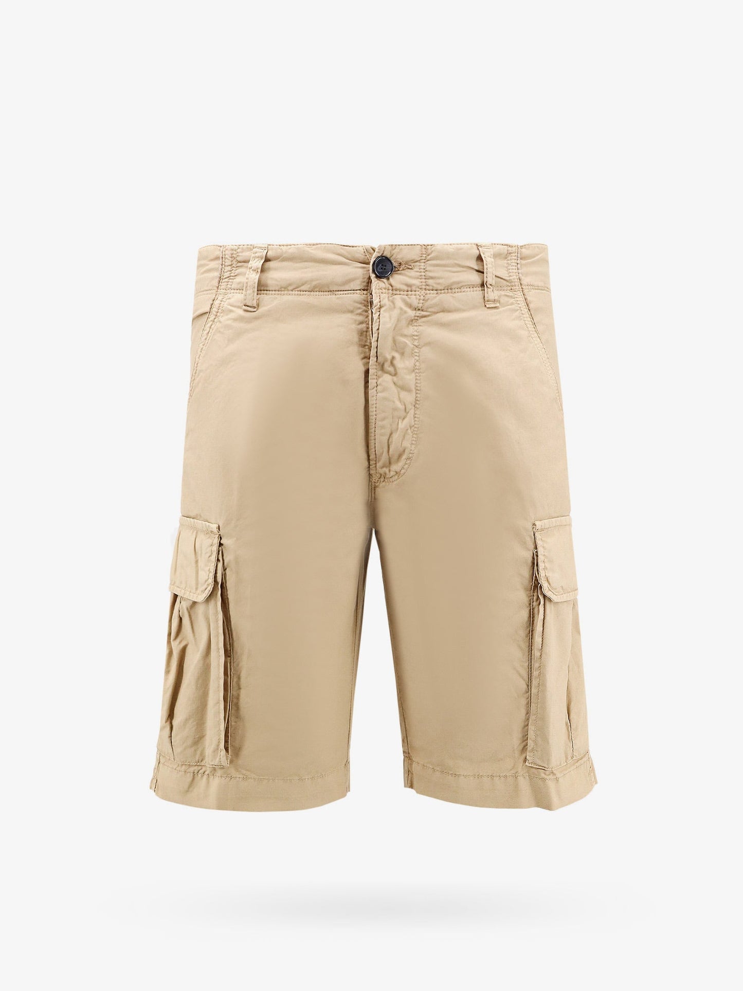 Regular fit cargo cotton bermuda shorts