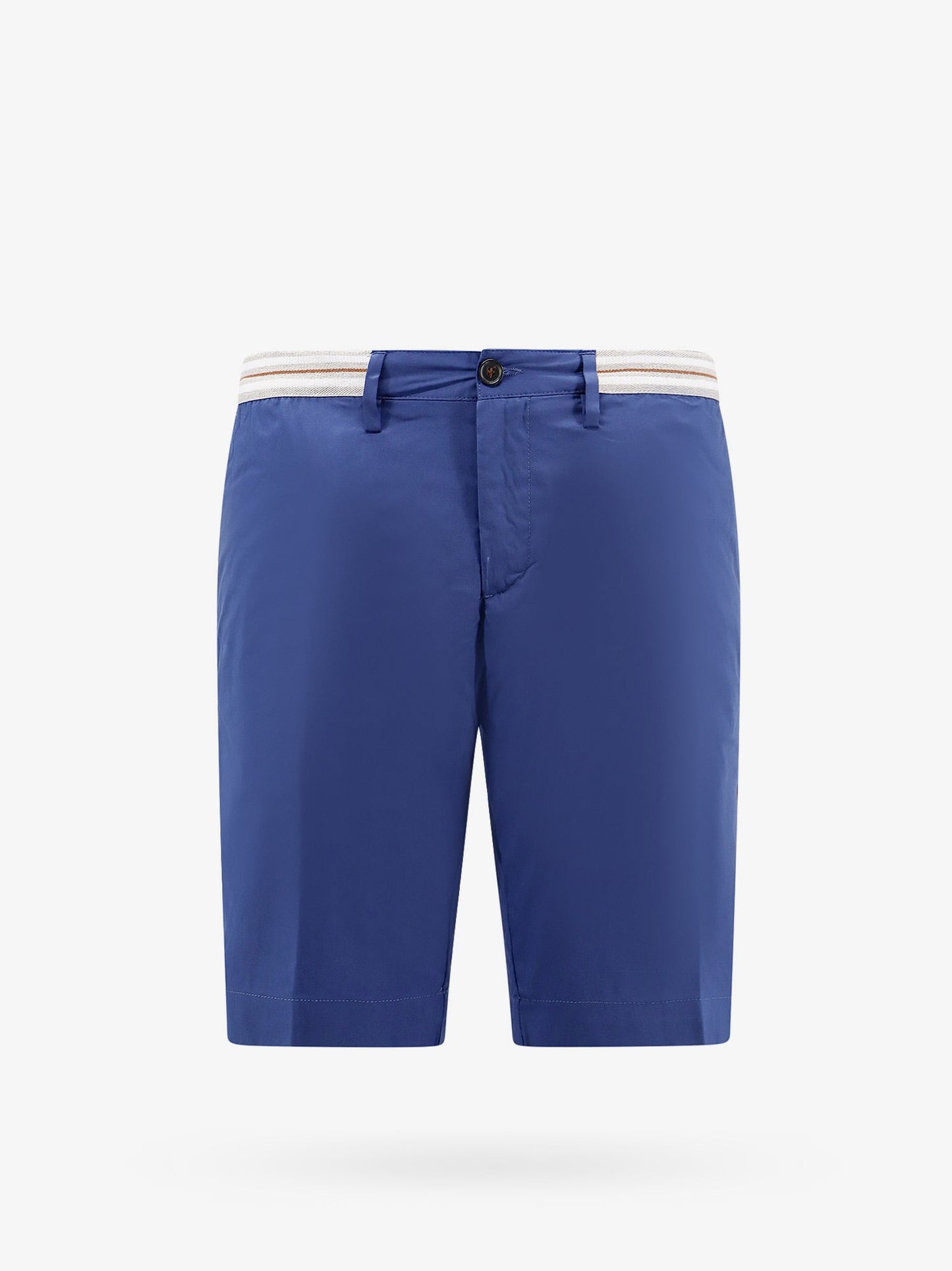 Cotton blend bermuda shorts with elastic waistband